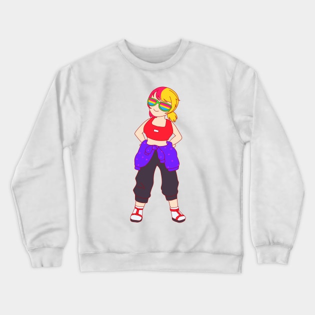 Minimalist Subtle Pride Hitori Glasses Crewneck Sweatshirt by hitoridraws